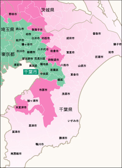 地域別対応状況・千葉県詳細地図