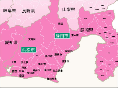 地域別対応状況・静岡県詳細地図