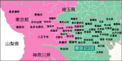 地域別対応状況・東京都詳細地図