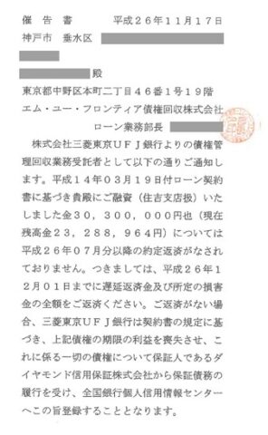 催告書